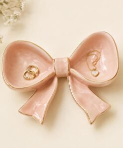 Handcrafted Ceramic Bow Jewelry Dish
